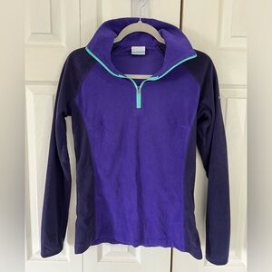 Columbia Purple Fleece Quarter Zip pullover